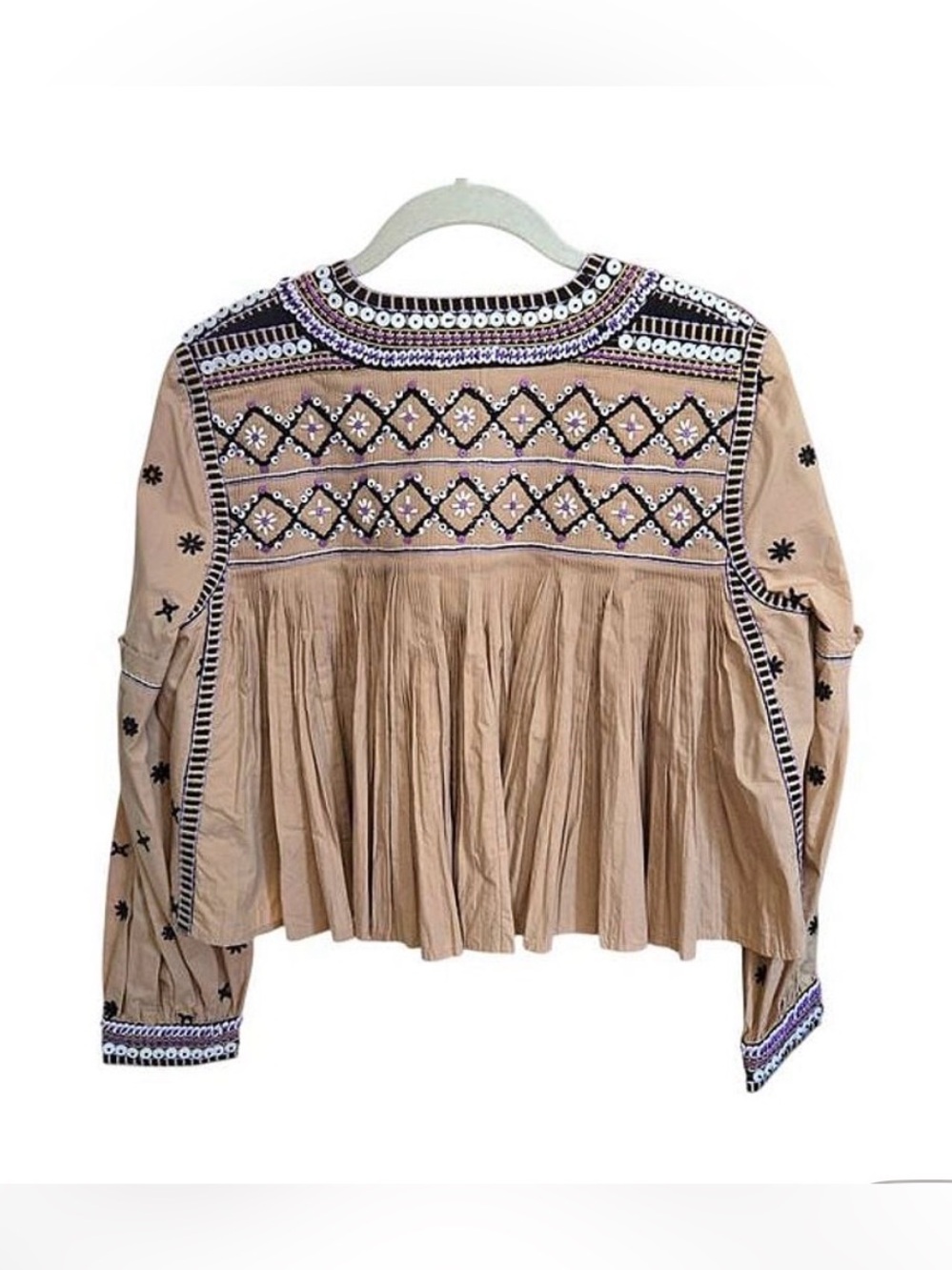 Veronica Beard Rocci Beaded Embroidered Cotton Jacket - Picture 2 of 6